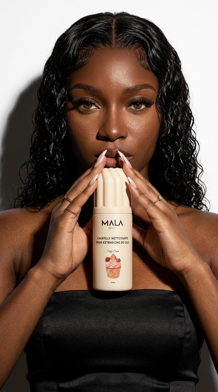 Chantilly nettoyante pour extensions de cils et sourcils
